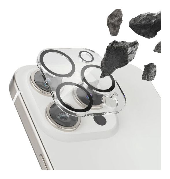 222747 Cam Protect Kameraobjektivschutz gehärtetes Glas 9H für  Apple iPhone 14 Pro / 14 Pro Max Bruchfest, Schlagfest, Schlagfest, Kratzresistent, Splitterfrei, Schockresistent 