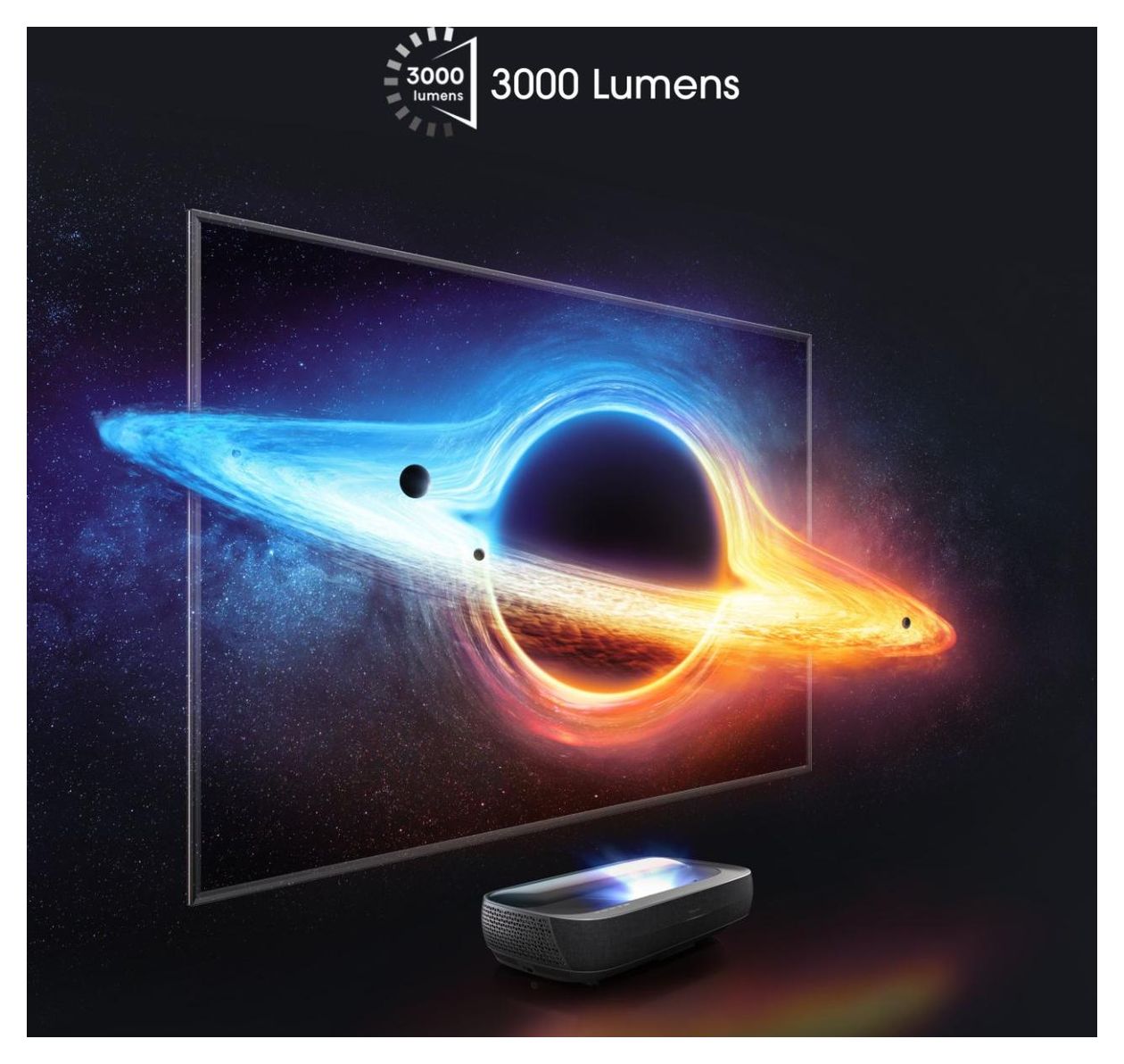 100L9HD 4K Laser TV inkl. Soft Daylight Screen 2,54 m (100 Zoll)  (Schwarz) 