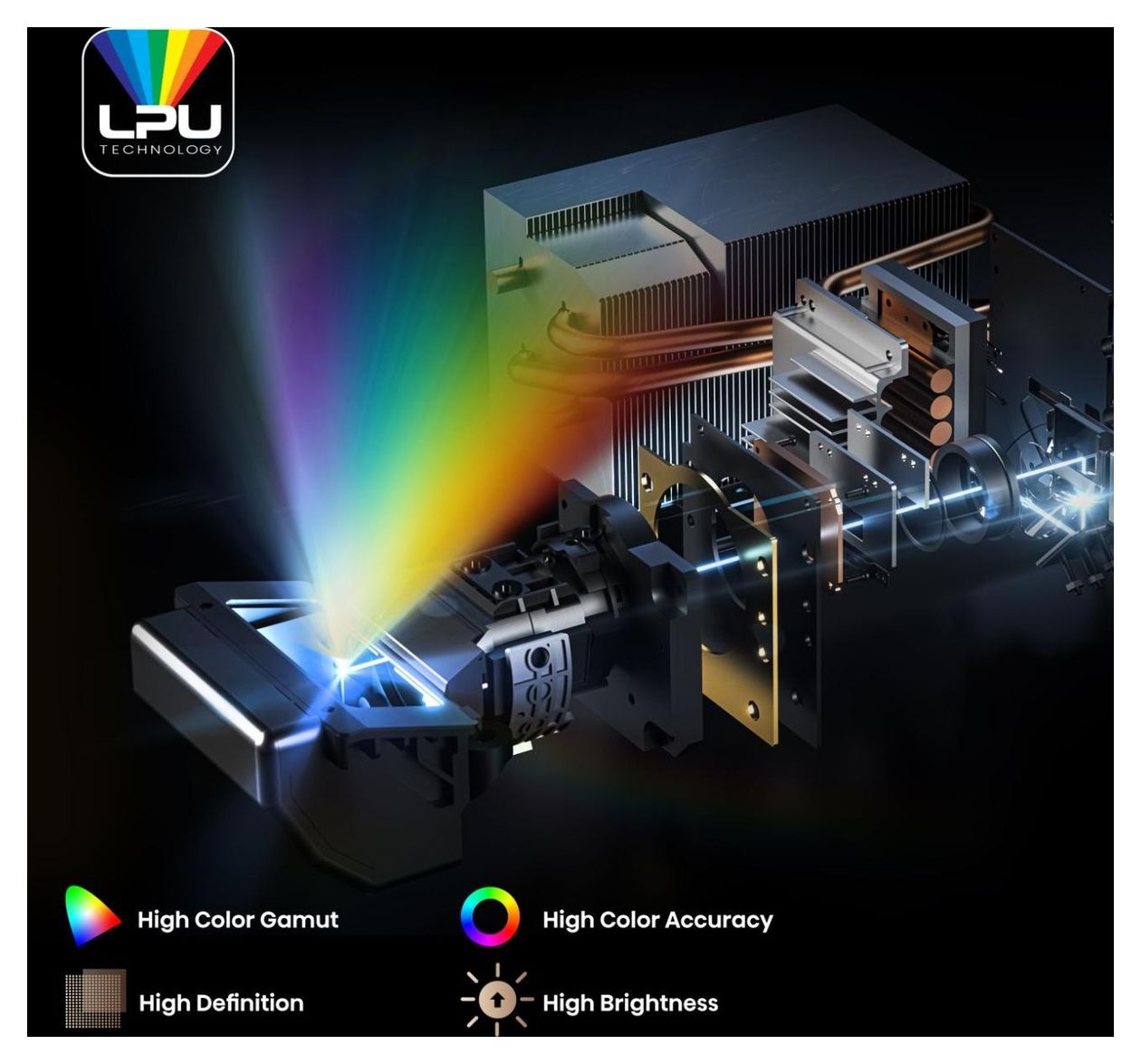 PX3 Pro TriChroma Smart Laser Cinema 4K UHD 4K (3840x2160) DLP Laser Ultra-Short-Throw-Projektor 2700 ANSI Lumen (Schwarz, Dunkles Grau) 