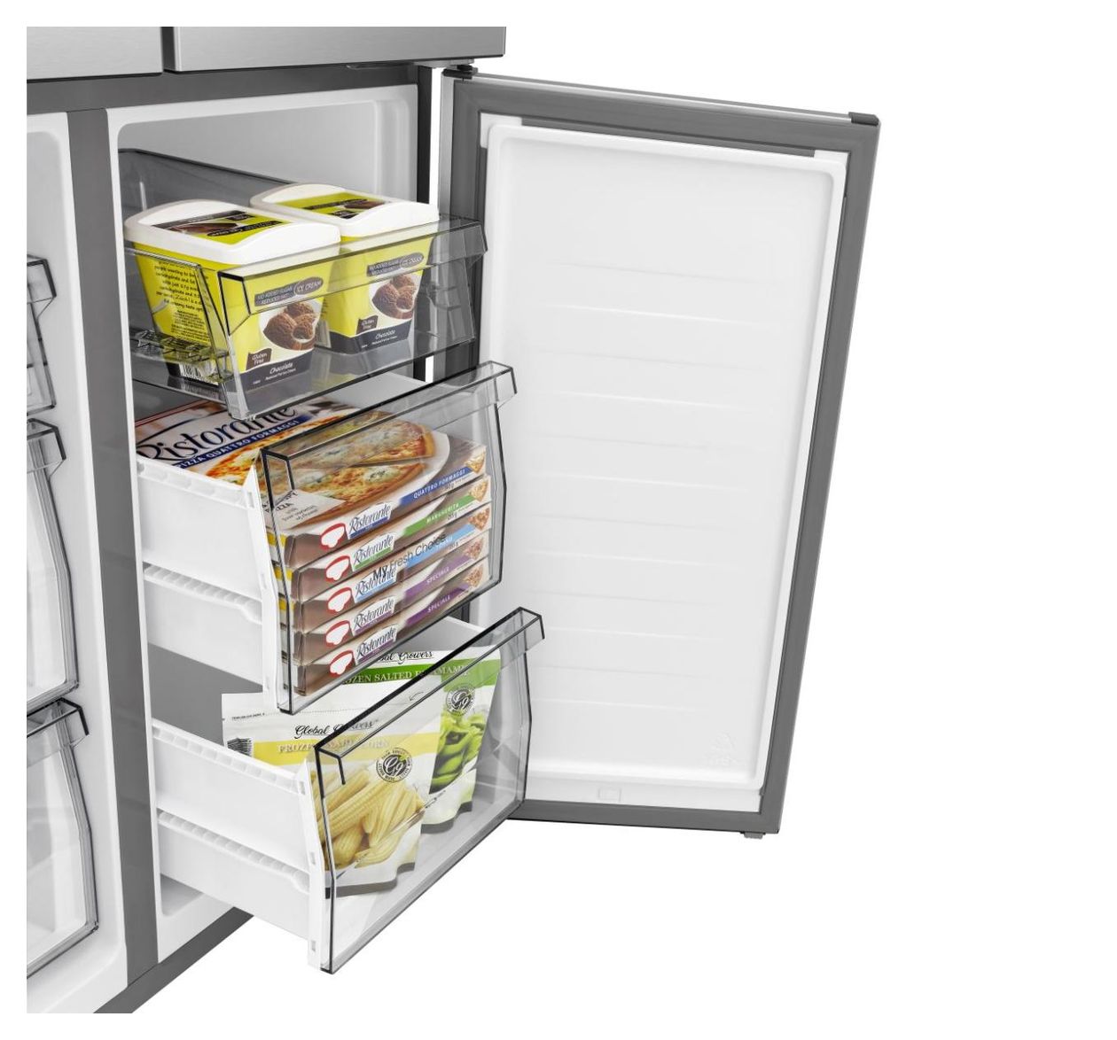 RQ5P470SAID Side-by-Side Kühl-/ Gefrierkombination 304 l / 87 l 235 kWh NoFrost 1785 mm x 794 mm  (Grau, Edelstahl) 