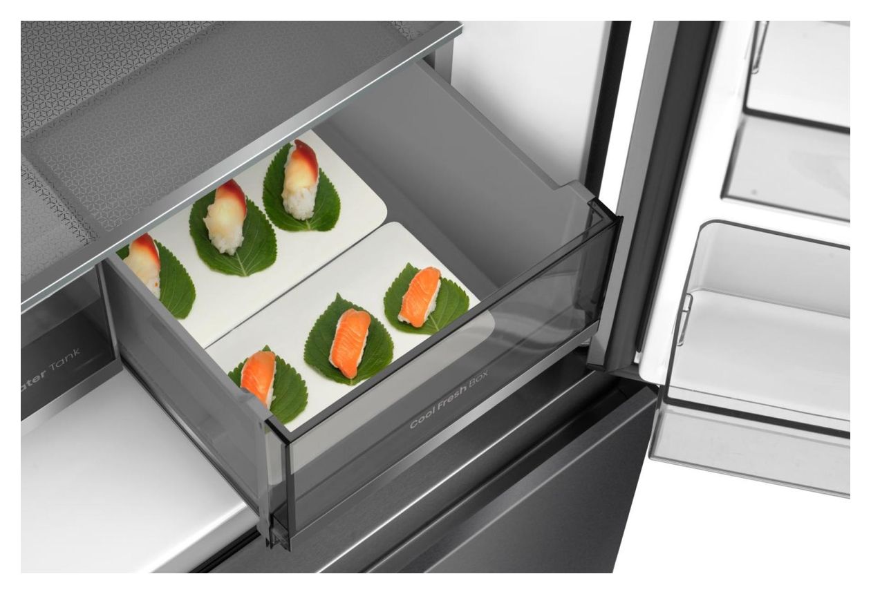 RQ5P640SYKD Side-by-Side Kühl-/ Gefrierkombination 390 l / 250 l 276 kWh NoFrost 1790 mm x 910 mm  (Schwarz) 