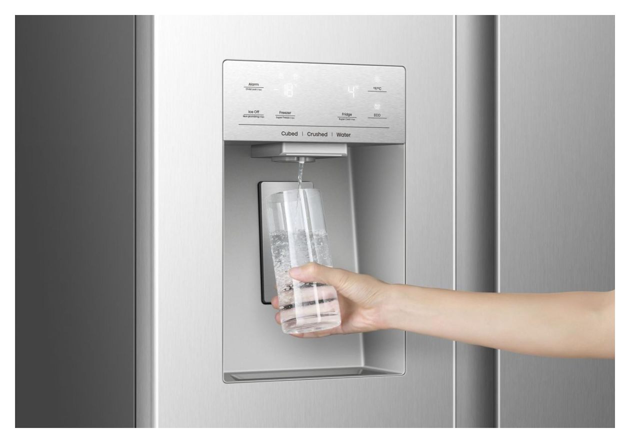 RS5P528STIE Side-by-Side Kühl-/ Gefrierkombination 347 l / 181 l 312 kWh NoFrost 1786 mm x 911 mm  (Grau, Edelstahl) 