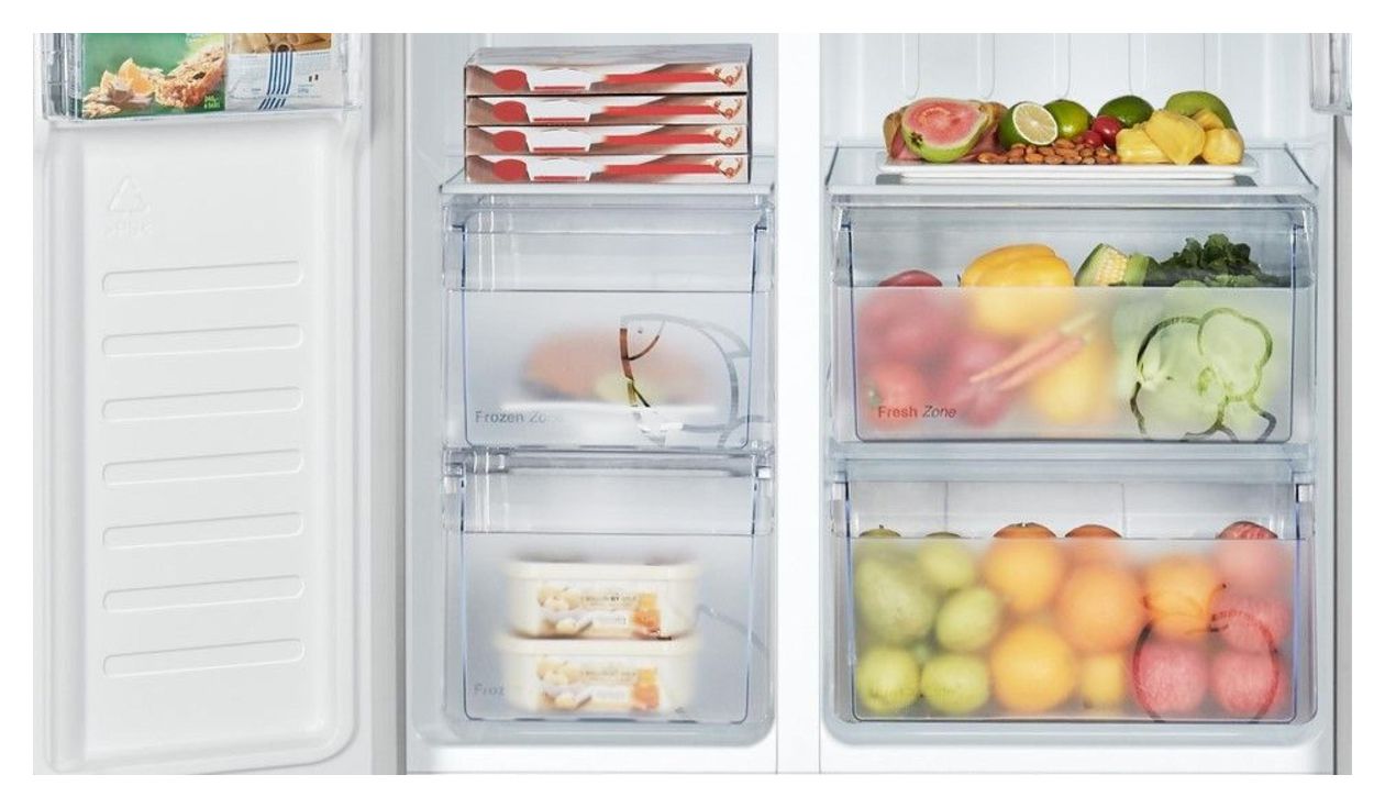 RS677N4BIE Side-by-Side Kühl-/ Gefrierkombination 334 l / 185 l 309 kWh NoFrost 1786 mm x 910 mm  (Grau) 