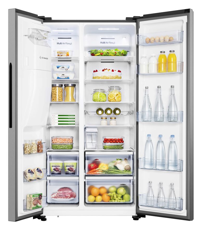 RS694N4TIE Side-by-Side Kühl-/ Gefrierkombination 371 l / 191 l 323 kWh NoFrost 1786 mm x 910 mm  (Edelstahl) 