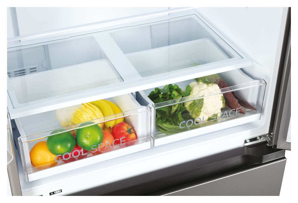 HSC818EXWD Side-by-Side Kühl-/ Gefrierkombination 284 l / 148 l 282 kWh NoFrost 1830 mm x 836 mm  (Silber) 