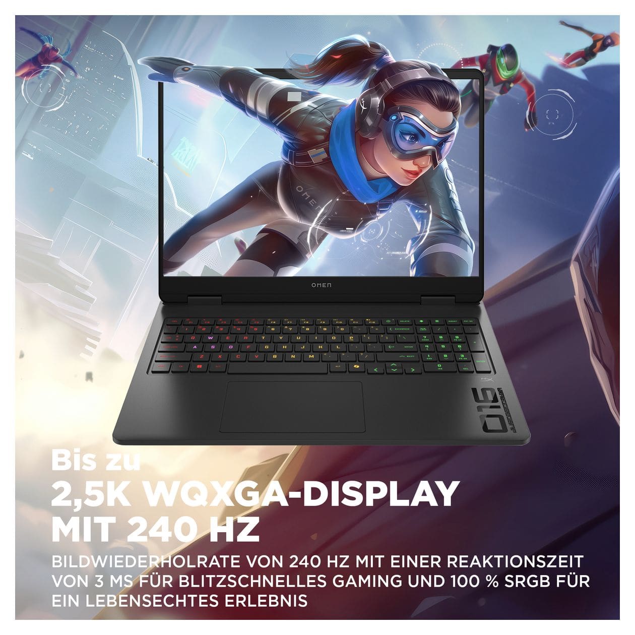 Omen 16-am0677ng 2K Ultra HD Notebook 40,6 cm (16 Zoll) 1920 x 1200 Pixel 1 TB SSD Windows 11 Home Intel® Core™ i7 max. 5,2 GHz  (Schwarz) 
