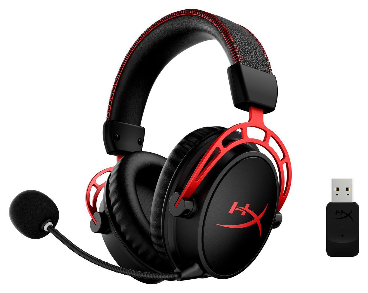 Cloud Alpha Over-Ear Gaming Kopfhörer kabelgebunden  (Schwarz/Rot) 