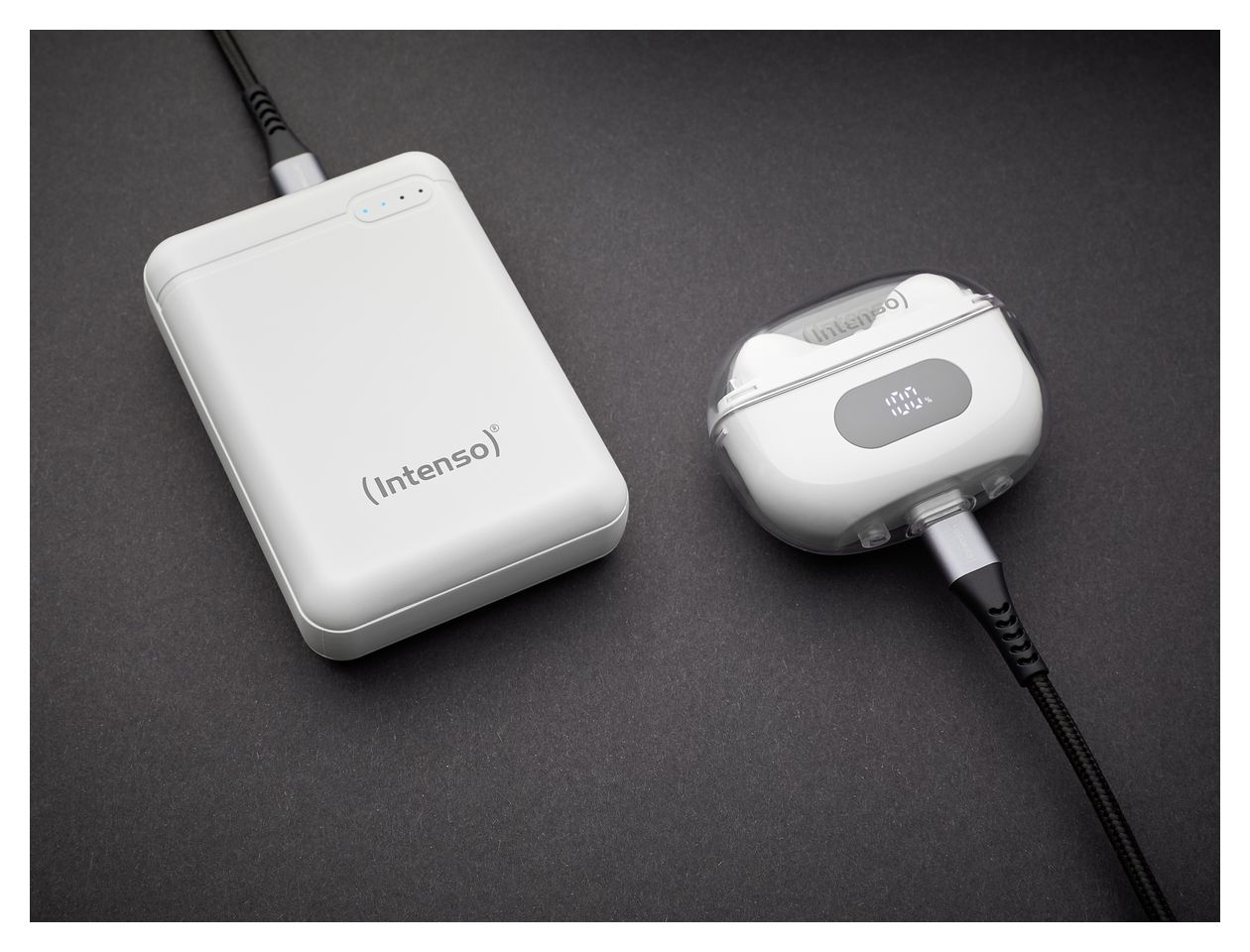 XS 10000 mAh Powerbank Micro-USB + USB Type-C  (Weiß) 