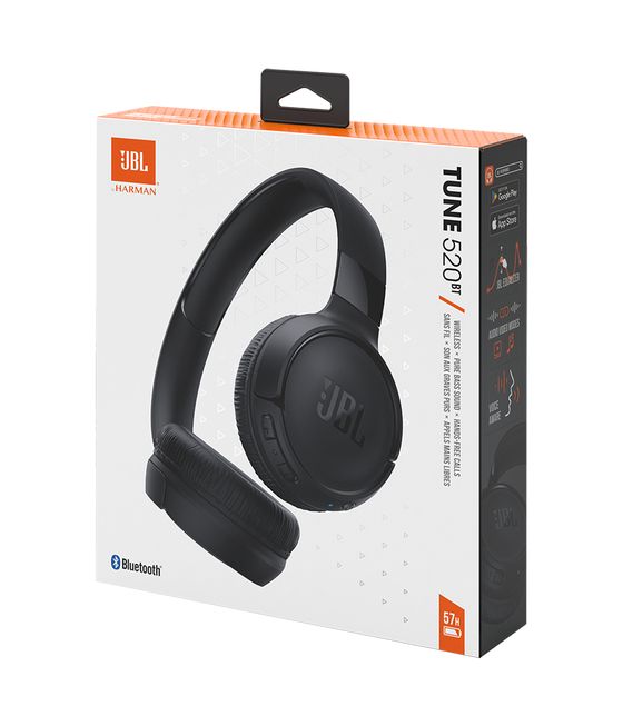 Tune 520BT Over Ear Bluetooth Kopfhörer kabellos 57 h Laufzeit USB Typ-C  (Schwarz) 