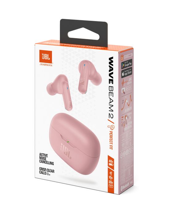 Wave Beam 2 In-Ear Bluetooth Kopfhörer kabellos IP54, IPX2  (Pink) 