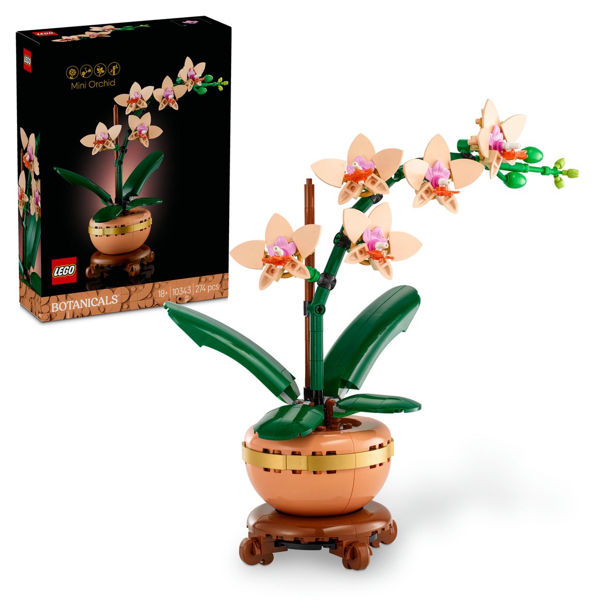 Botanicals Mini-Orchidee Bauset 274 Teile  (Mehrfarbig) 
