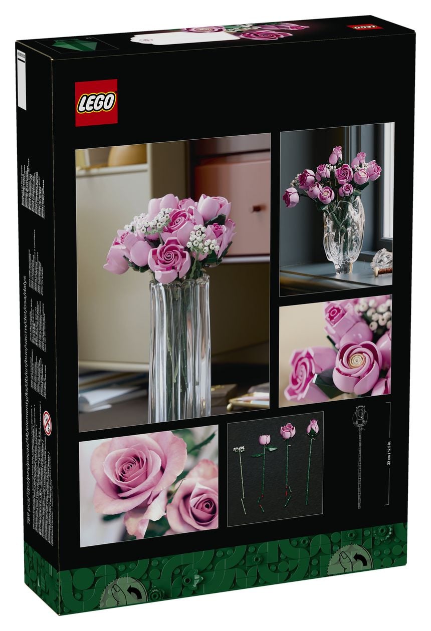 Botanicals Rosa Rosenstrauß Bauset 789 Teile  (Mehrfarbig) 