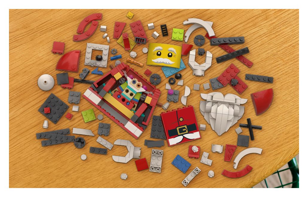 Große Weihnachtsmann-Minifigur 