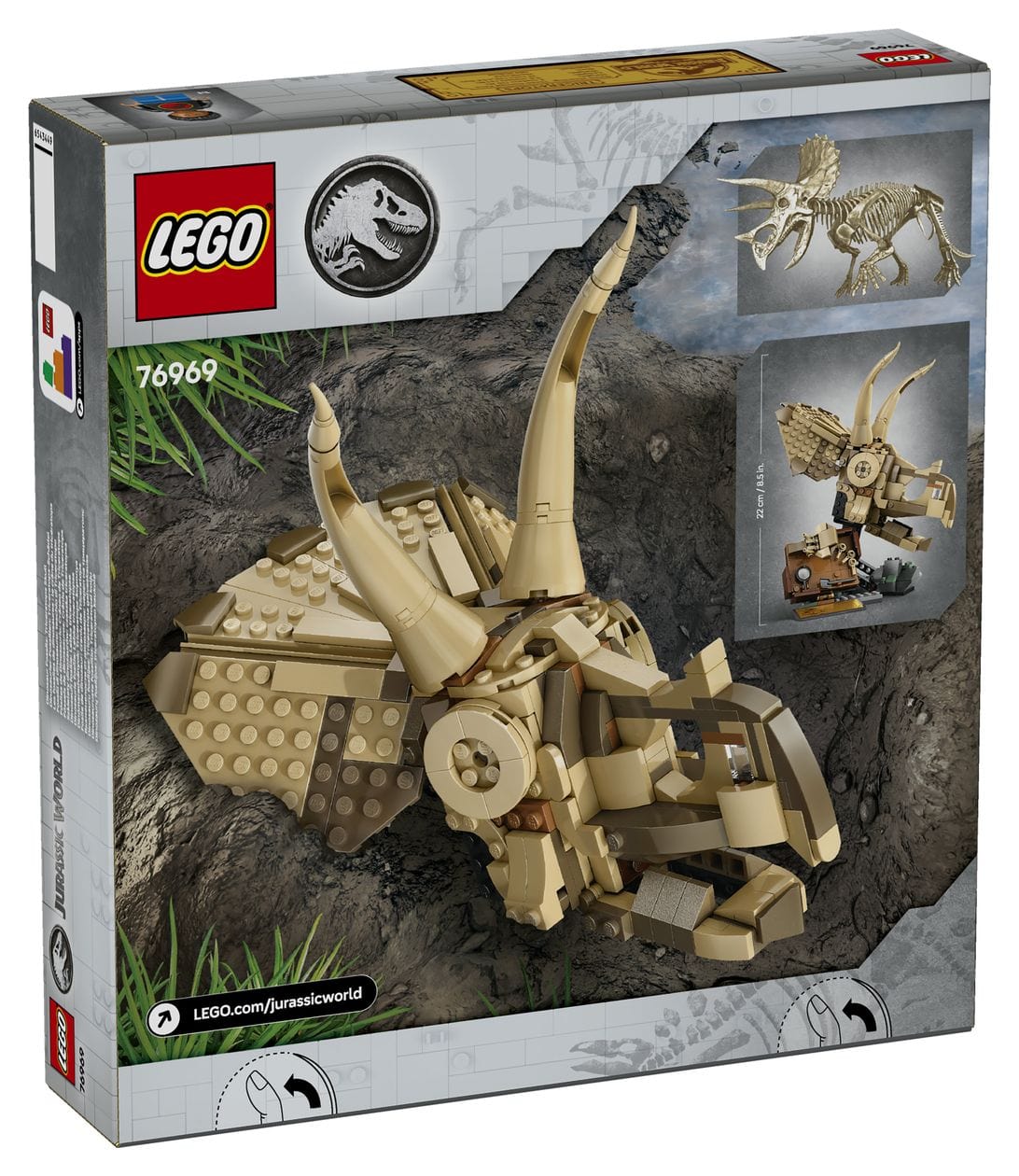 Jurassic World Dinosaurier-Fossilien Triceratops-Schädel Bauset 468 Teile  (Mehrfarbig) 