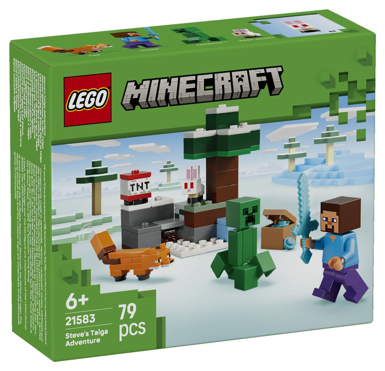 Minecraft Steves Abenteuer in der Taiga Bauset 79 Teile  (Mehrfarbig) 
