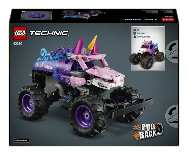 Monster Jam™ Sparkle Smash™ mit Rückziehmotor 