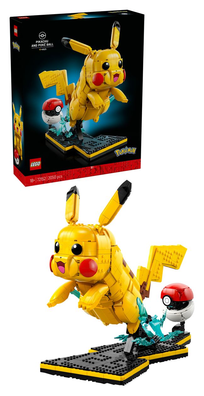 Pokemon Pikachu und Pokeball Bauset 2050 Teile  (Mehrfarbig) 