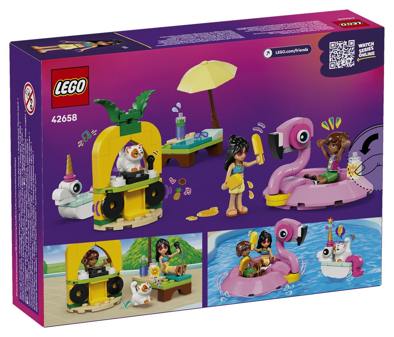 Poolparty mit Einhorn und Flamingo 