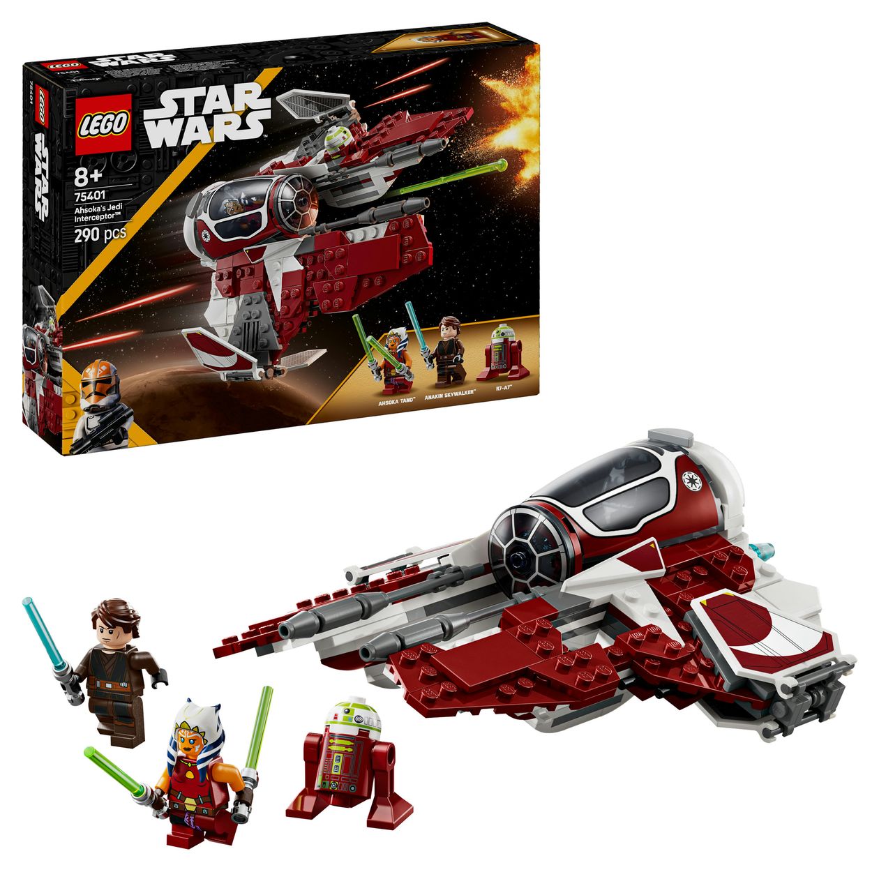 Star Wars Ahsokas Jedi Interceptor Bauset 290 Teile  (Mehrfarbig) 