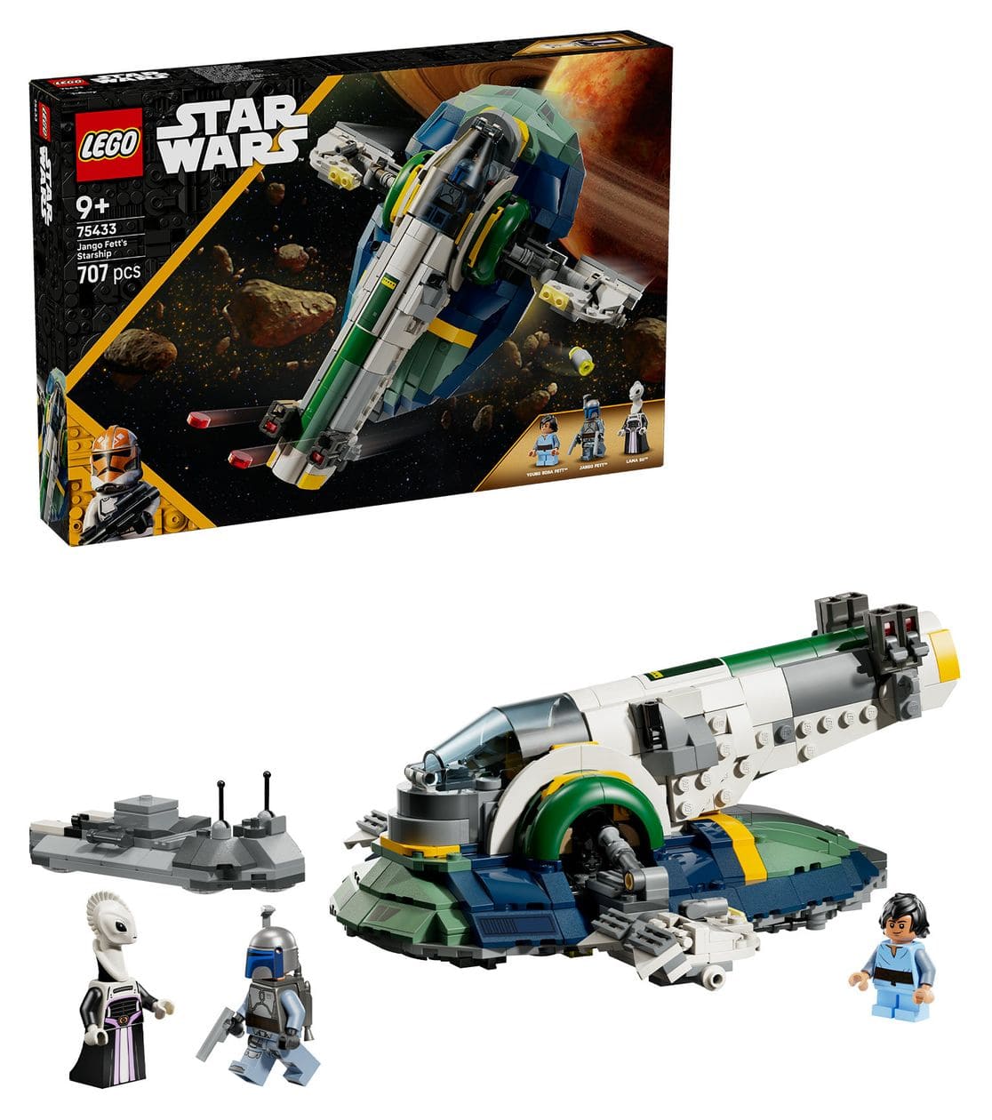 Star Wars Jango Fetts Sternenschiff Bauset 707 Teile  (Mehrfarbig) 