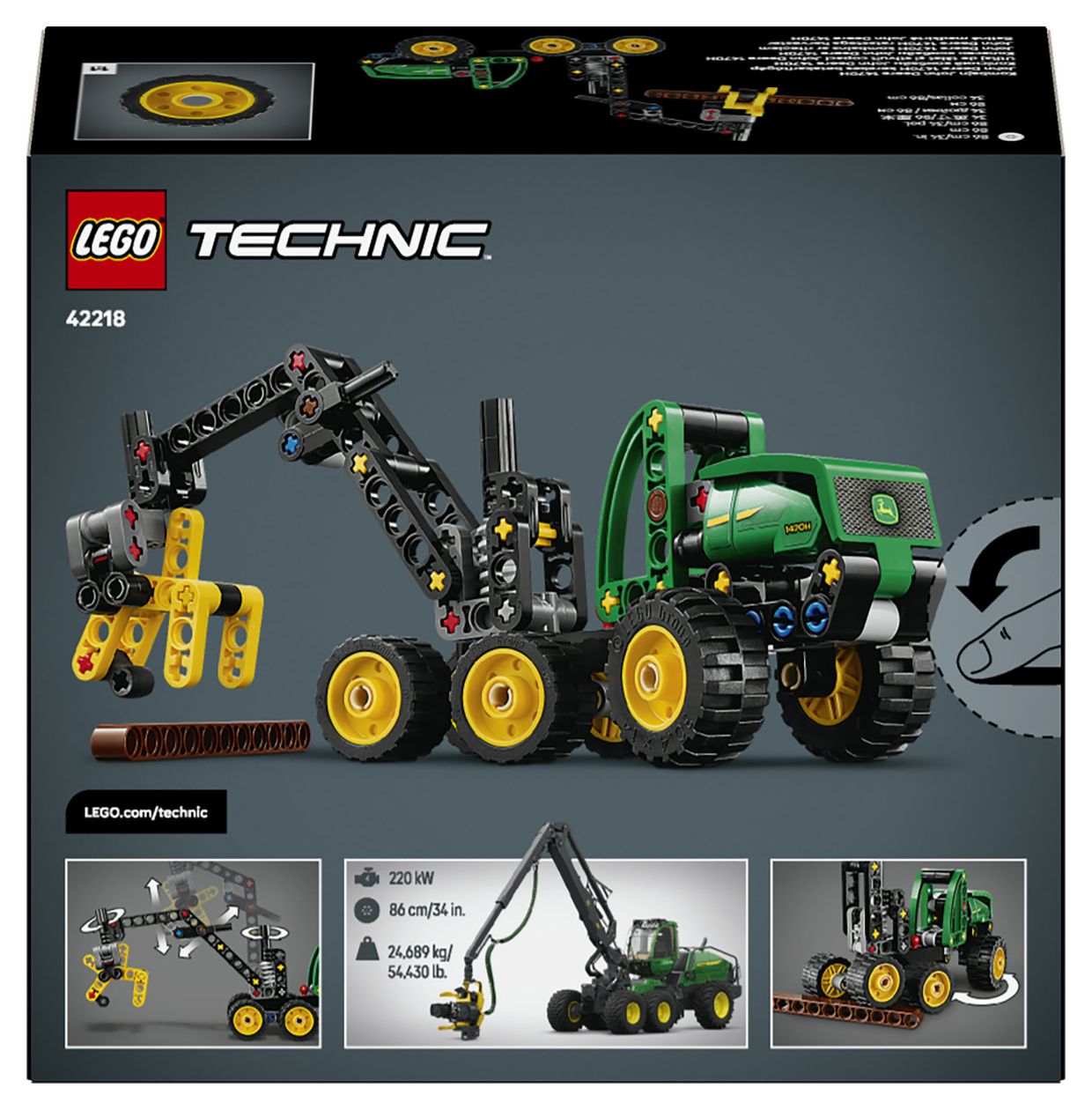 Technic John Deere 1470H Rad-Harvester Bauset 117 Teile  (Mehrfarbig) 