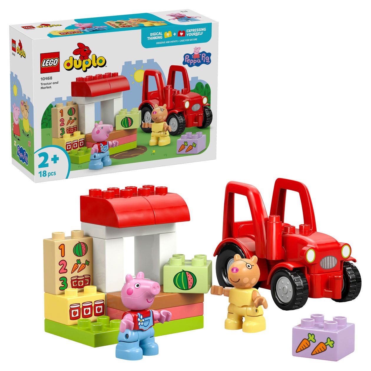 Traktor und Marktstand 