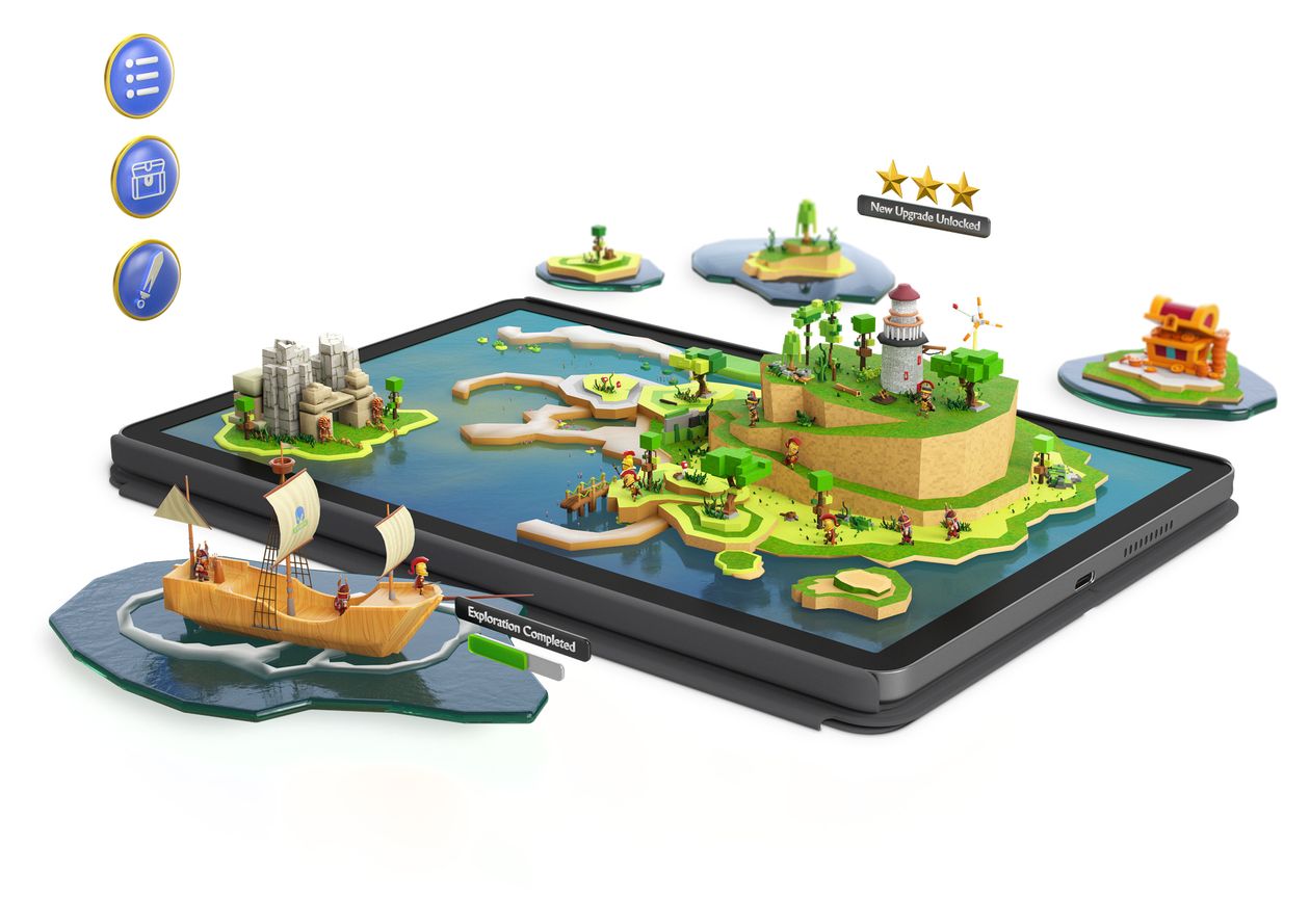 Tab inkl. Folio Case 64 GB Tablet 25,6 cm (10.1 Zoll) 1,8 GHz Android 8 MP (Luna Grey) 