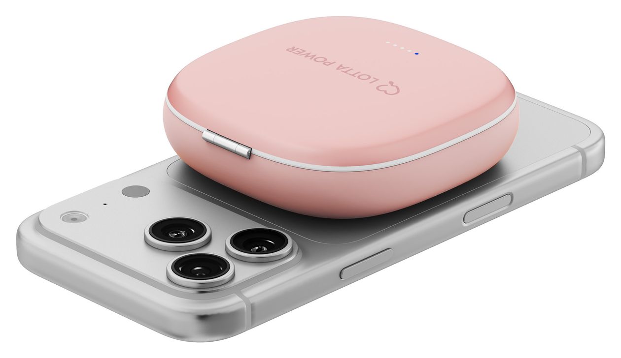 Schminkspiegel mit 4000 mAh Powerbank USB Typ-C Kabelloses Laden  (Rose) 