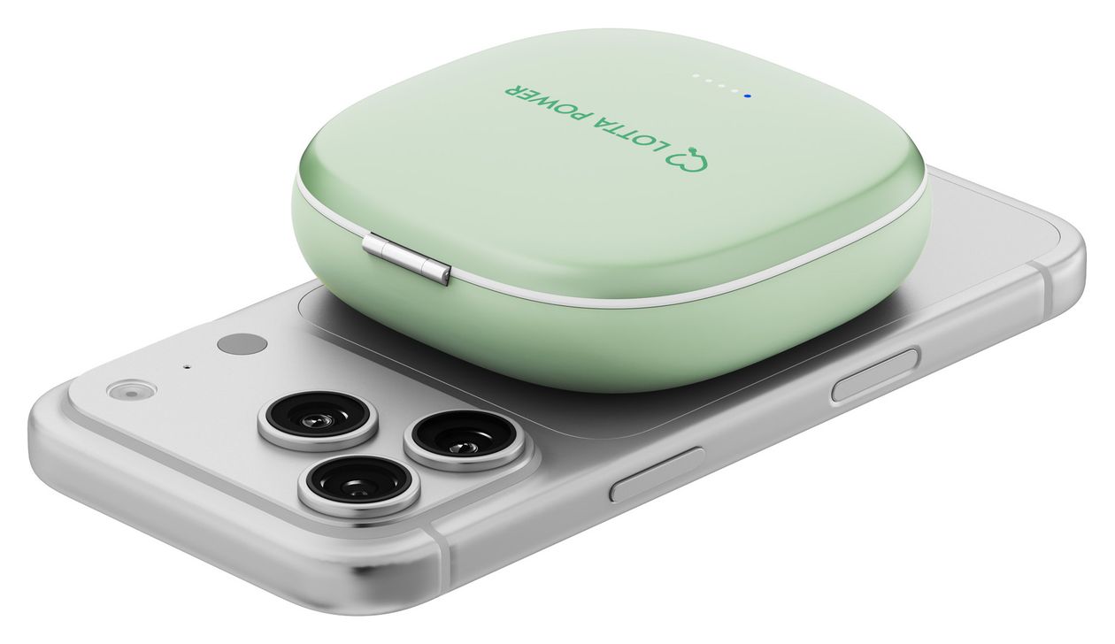 Schminkspiegel mit 4000 mAh Powerbank USB Typ-C Kabelloses Laden  (Mint) 