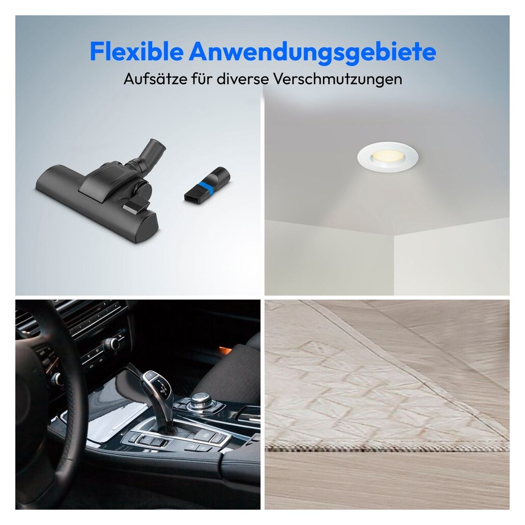 E2001 MD12078 Bodenstaubsauger Beutellos 800 W HEPA (Transparent, Schwarz, Blau) 