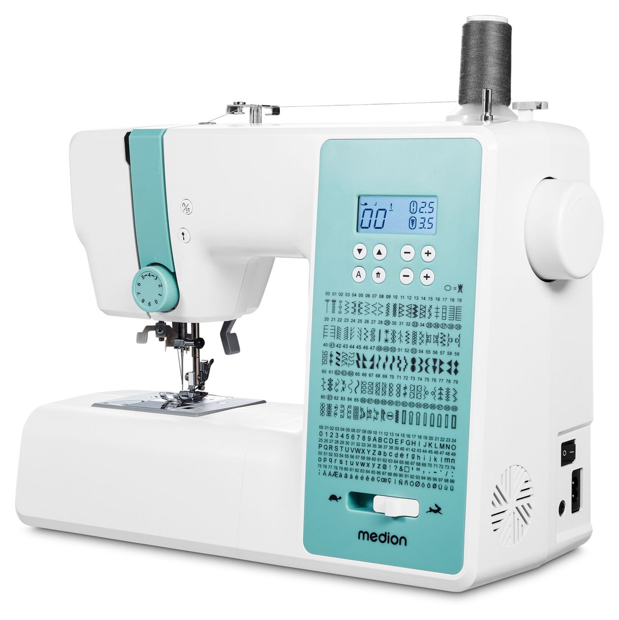 LIFE® Digitale Nähmaschine SD36 (MD11881) einstellbare Stichlänge und Stichbreite, 270 Stichmuster, Integriertes Zubehörfach, 36 Watt Motorleistung 