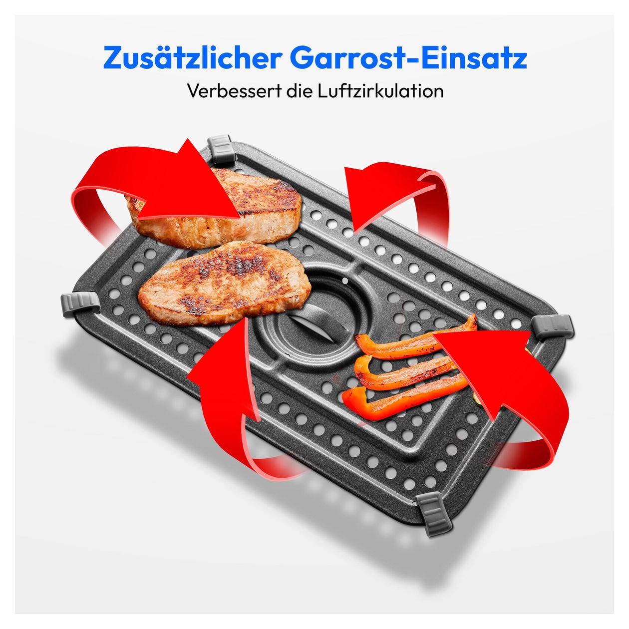 Life P20 XXL Doppel Heißluftfritteuse 8,7 l 2600 W  (Weiß, Schwarz) 