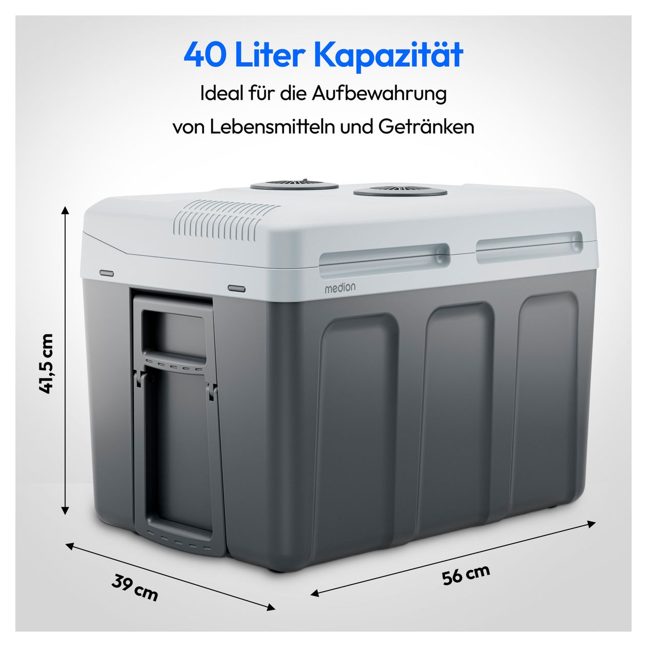 MD13102 40 l Kühlbox  (Silber, Weiß) 