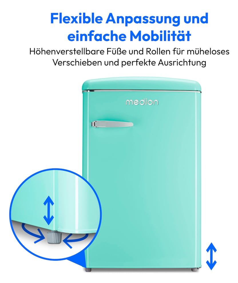 MD37790 108 l / 95 l Kühlschrank freistehend EEK: D 110 kWh Jahr  (Türkis) 