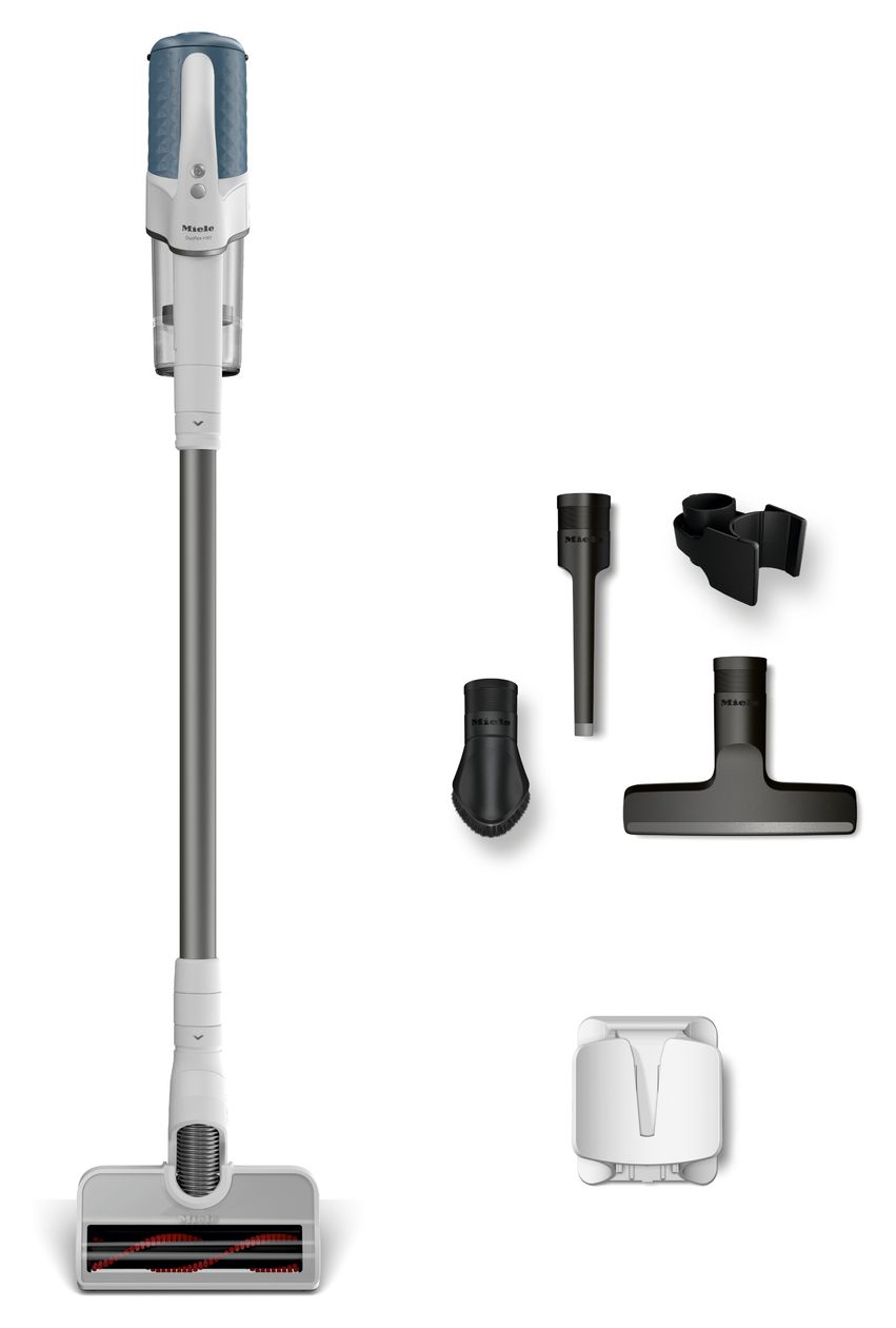 Duoflex HX1 Handstaubsauger Beutellos bis 55 min Laufzeit Hygienefilter  (Blau, Weiß) 