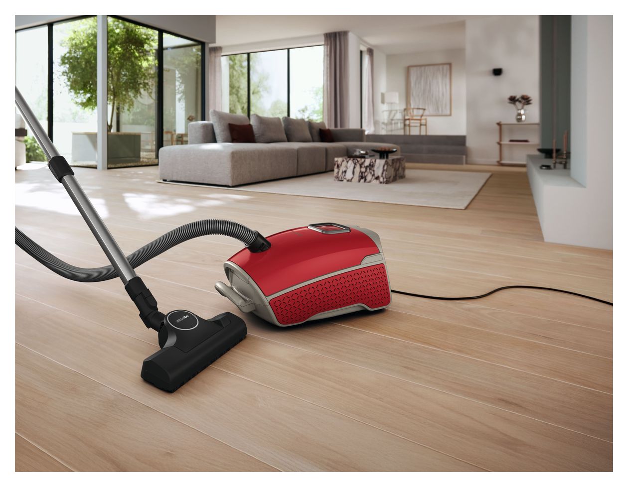 Guard L1 Red Pulse Bodenstaubsauger mit Staubbeutel 890 W Miele AirClean  (Grau, Rot) 