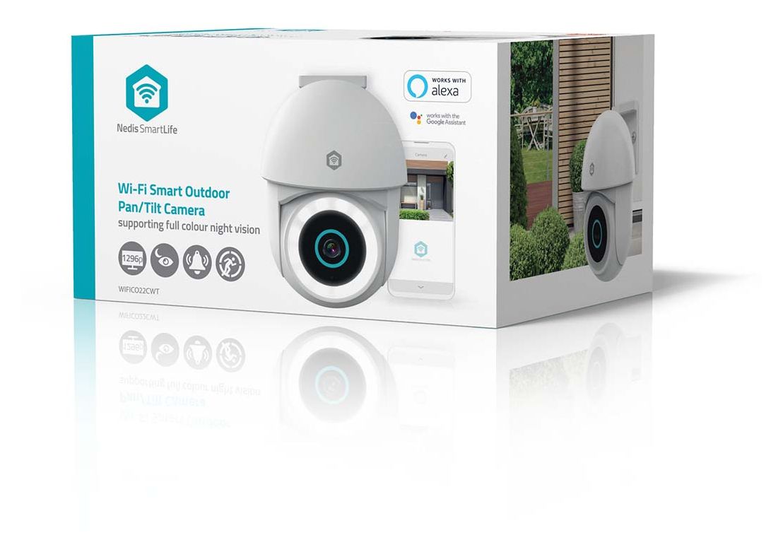 SmartLife WIFICO22CWT 1920 x 1080 Pixel IP-Sicherheitskamera IP65 Außen Nachtsicht  (Weiß) 