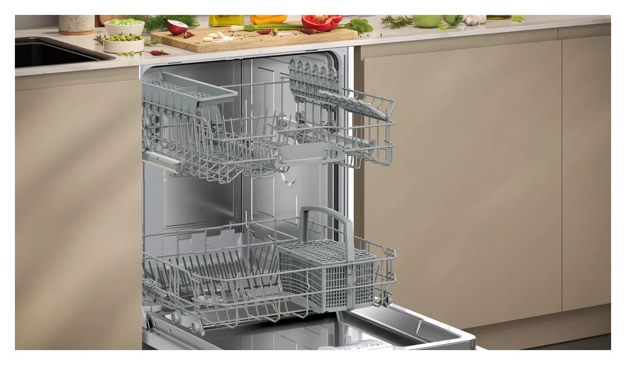 N50 S145HTS06E 60 cm Geschirrspüler teilintegriert (ohne Front) Leise 13 Maßgedecke aquaStop Funktion Wärmetauscher 