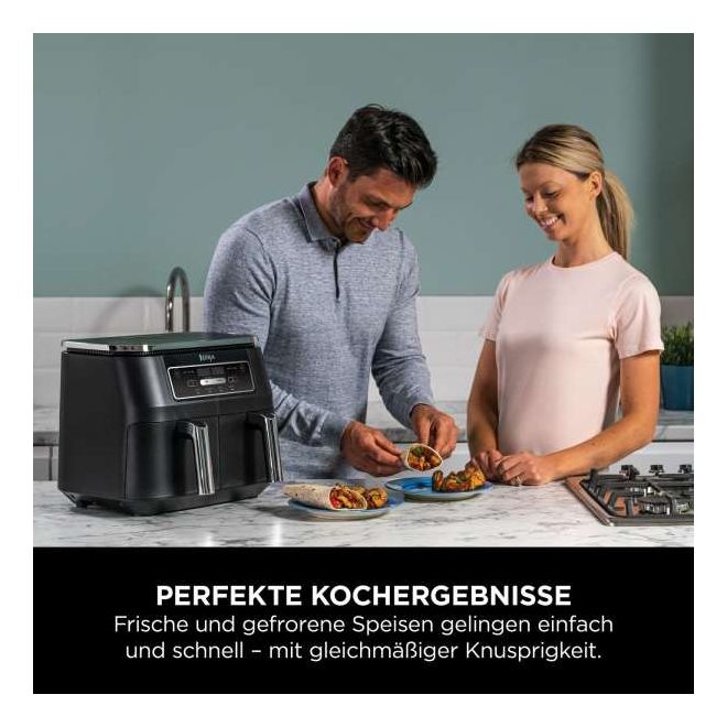 AF200EU Doppel Heißluftfritteuse 7,6 l 2400 W  (Schwarz) 