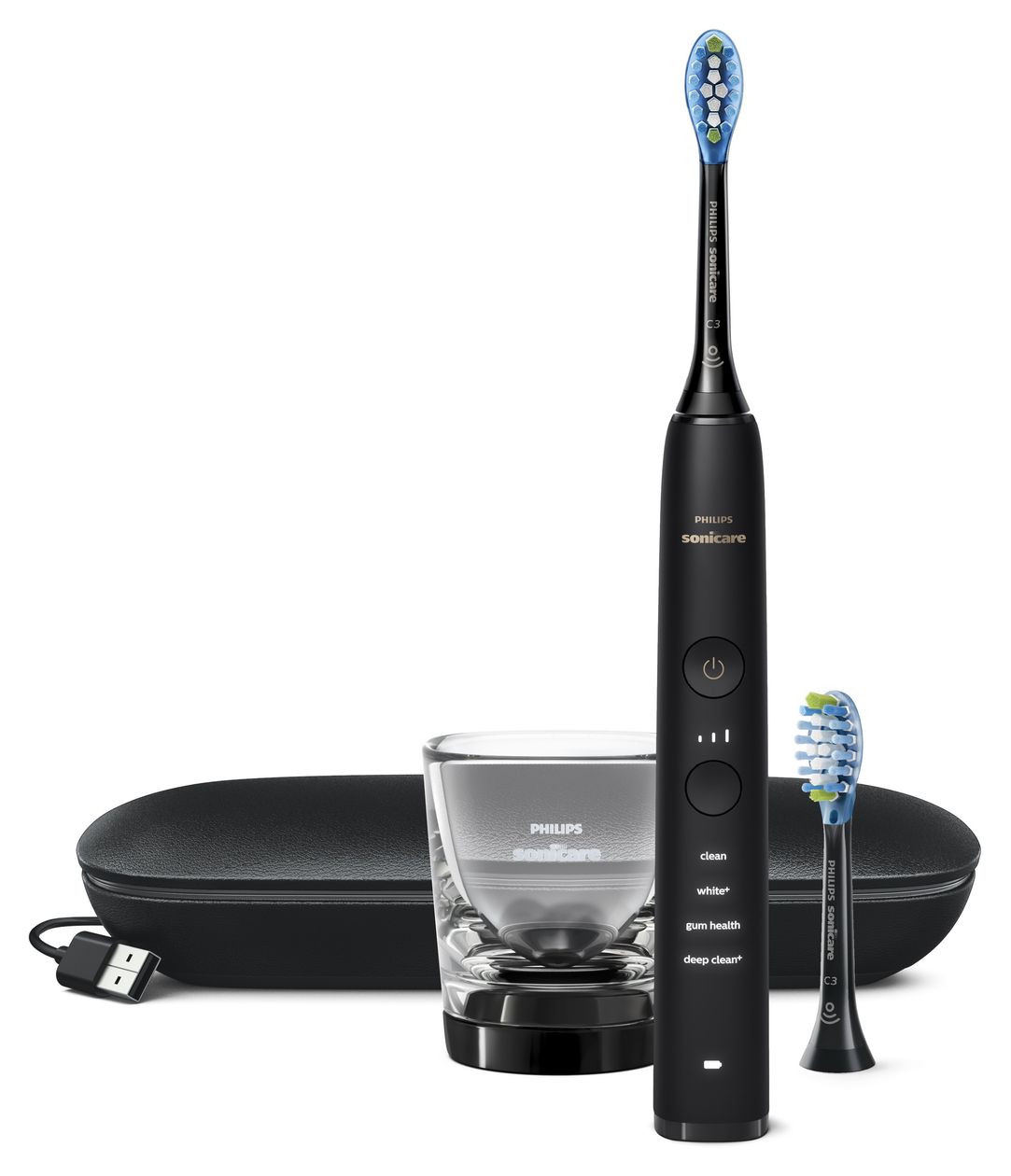 HX9913/18 Sonicare DiamondClean 9000 Schall-Zahnbürste für Erwachsene  (Schwarz) 