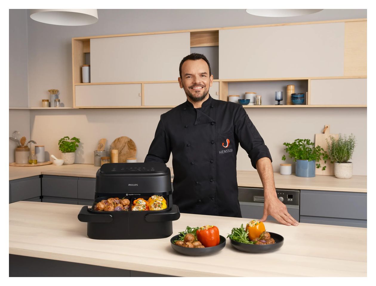 Series 1000 NA150/00 Doppel Heißluftfritteuse 7 l 2450 W  (Schwarz) 
