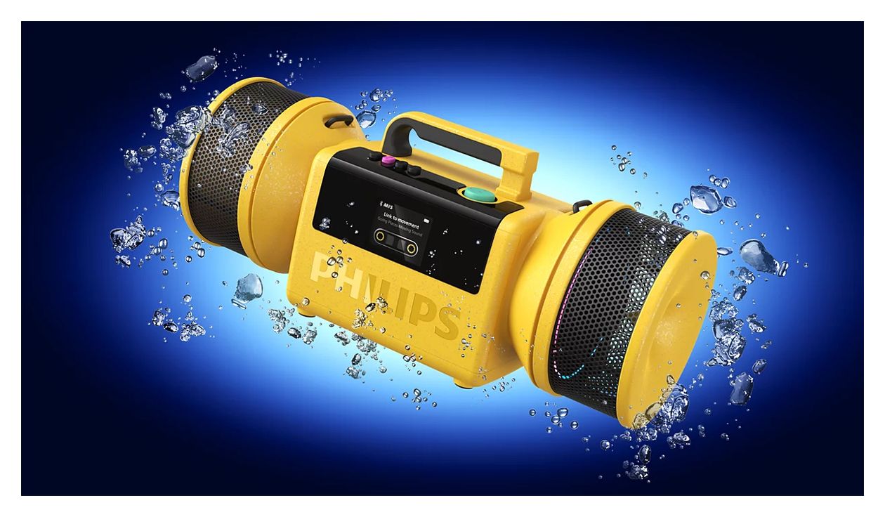 TAMS80 The Tube 140 W Bluetooth Lautsprecher IP67 Laufzeit bis 24 h  (Gelb) 