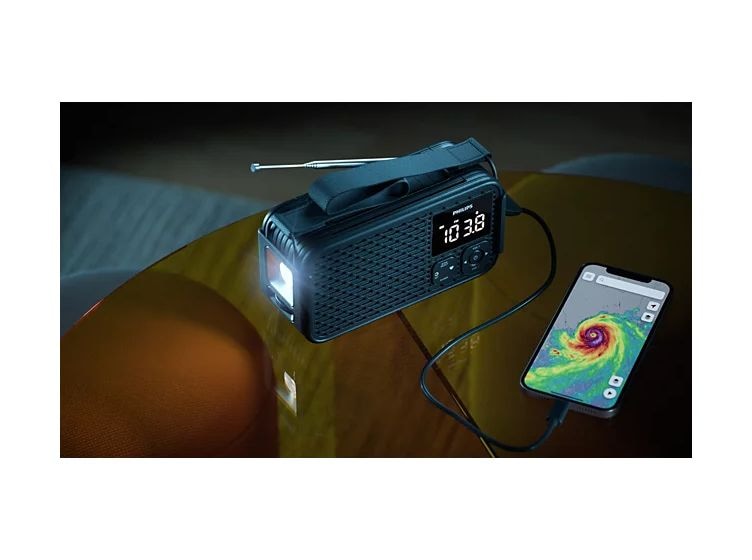 TAR3500/00 FM, AM Radio Tragbar Staubgeschützt, Wasserfest IP55  (Schwarz) 