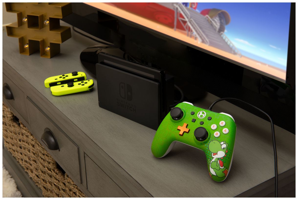 Wired Controller Yoshi Analog / Digital Gamepad Nintendo Switch Kabelgebunden (Grün, Weiß) 