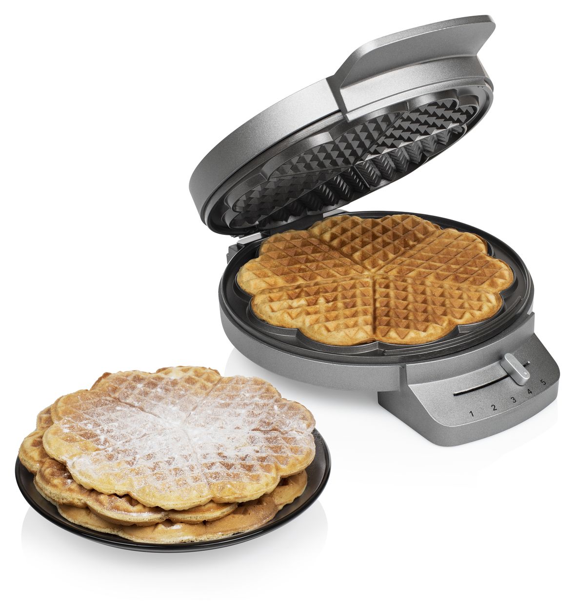 132380 DeLuxe Waffeleisen Herz (Form) für 5 Waffel(n) 1200 W 