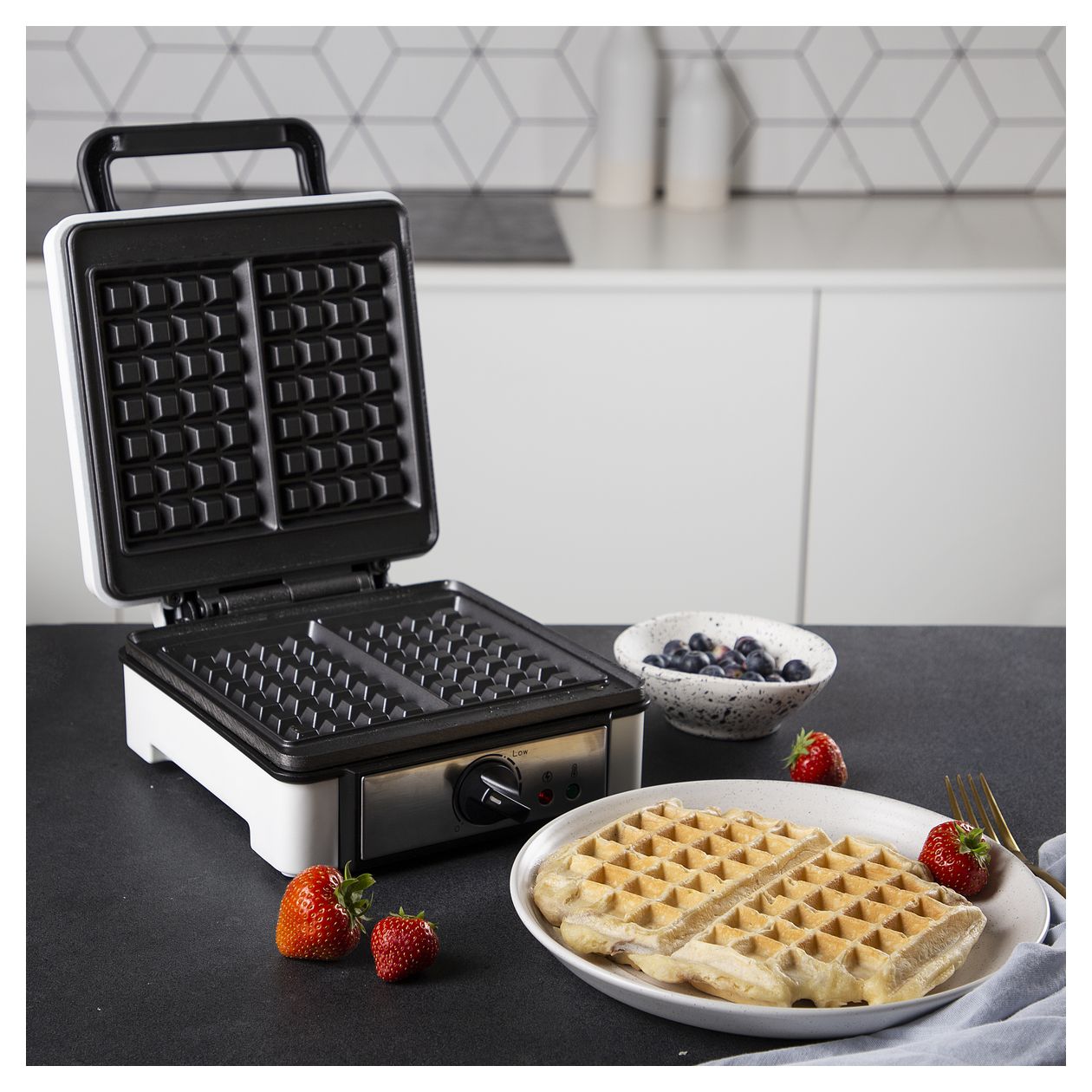 132397 Waffeleisen Rechteckig für 2 Waffel(n) 1200 W 