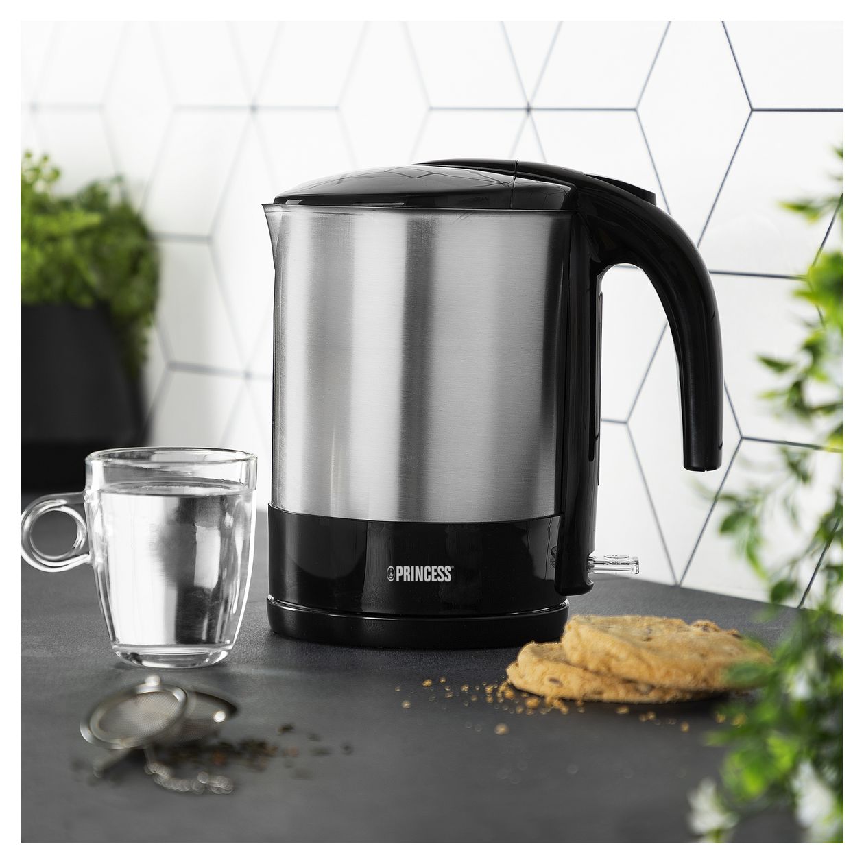 236039 1,7 l Wasserkocher 2200 W  (Schwarz, Edelstahl) 