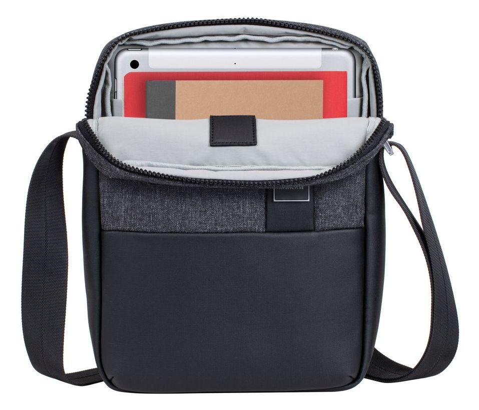 8811 Crossbody Tasche Messengerhülle aus Kunststoff für Jede Marke bis 27,9 cm (11") Staubresistent, Kratzresistent (Schwarz) 