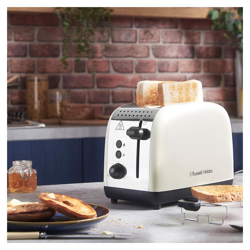 26551-56 Colours Plus 2S Toaster 1600 W 2 Scheibe(n) 6 Stufen  (Cremefarben, Silber) 