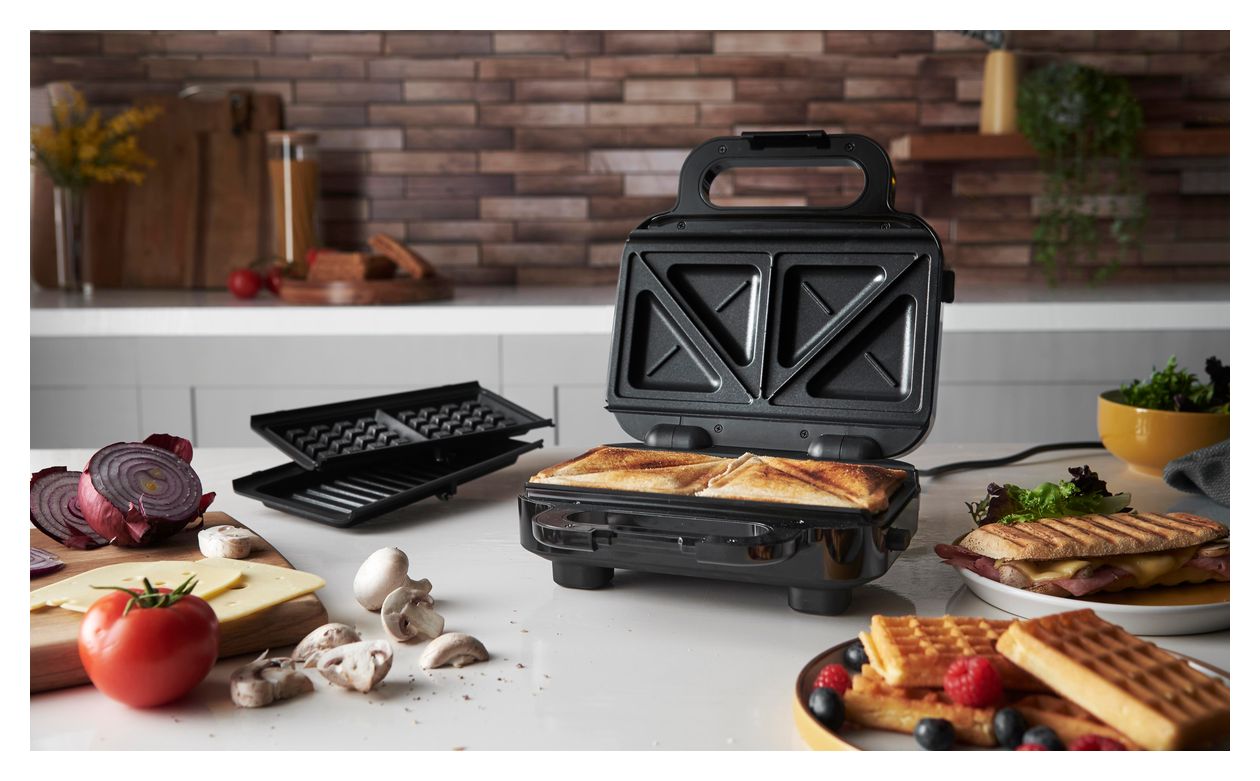 26810-56 Creations Sandwichmaker 750 W für 1 Sandwiches  (Schwarz, Edelstahl) 